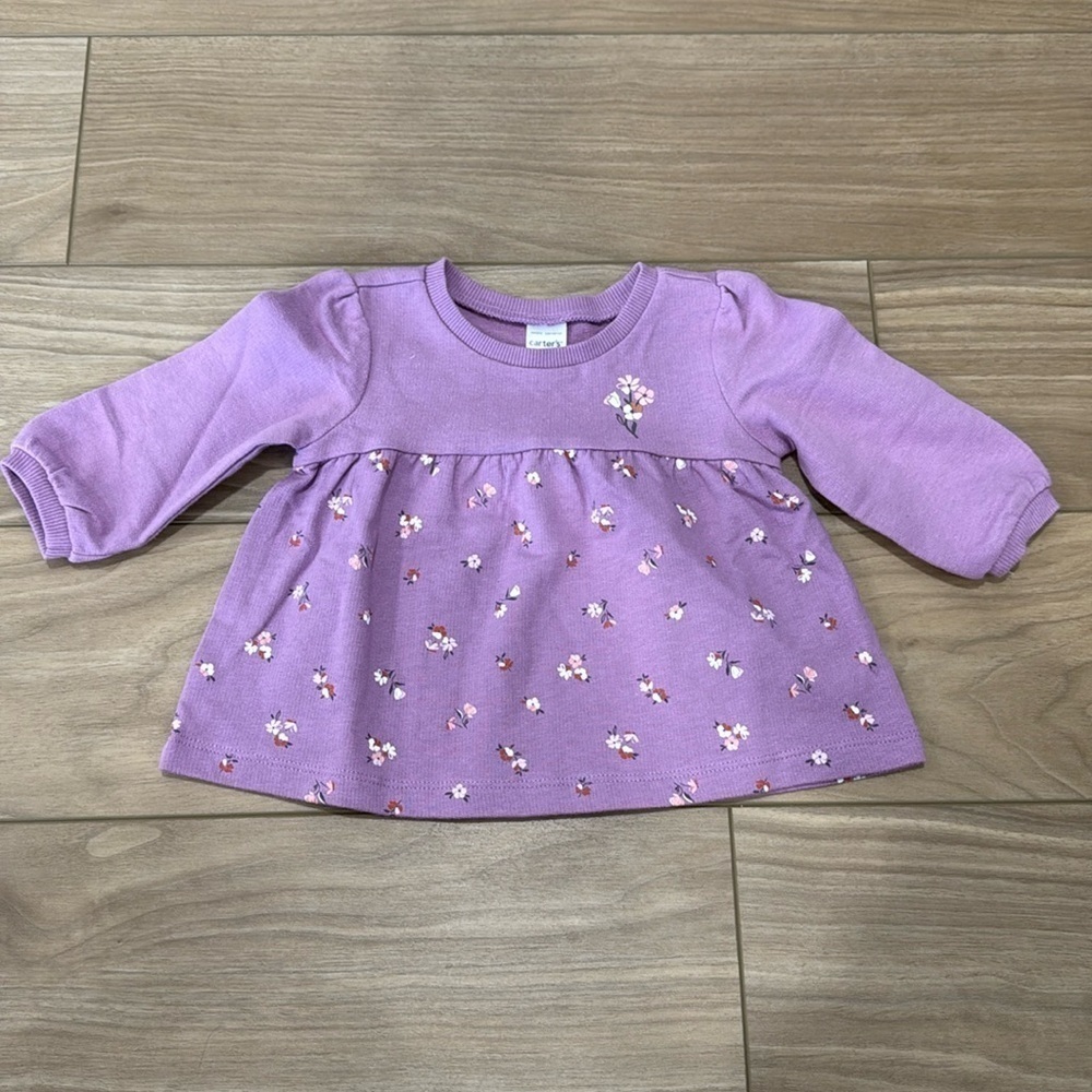 Floral long sleeve baby sweatshirt